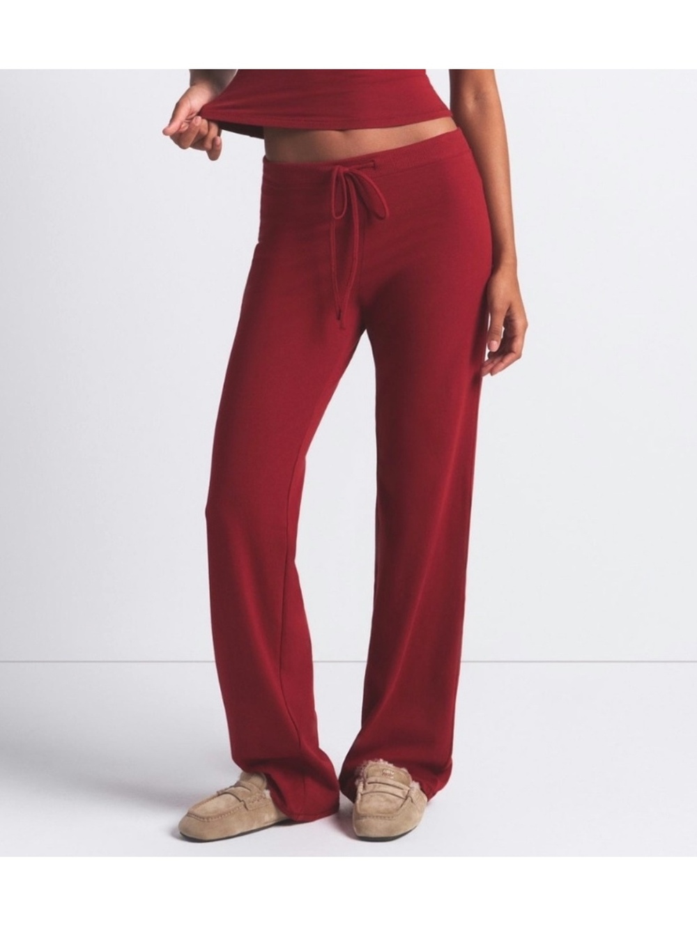 Skims cotton jersey straight leg pant